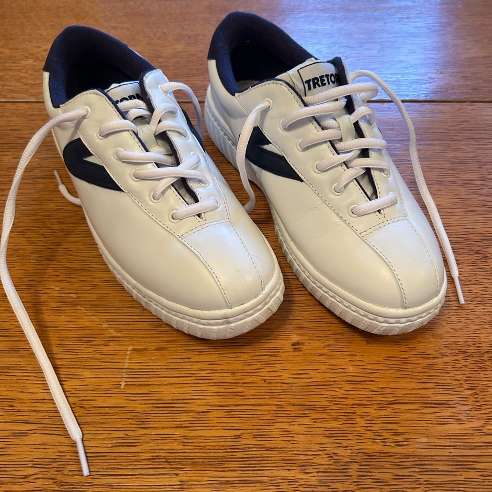 Tretorn Classic White and Navy Shoes